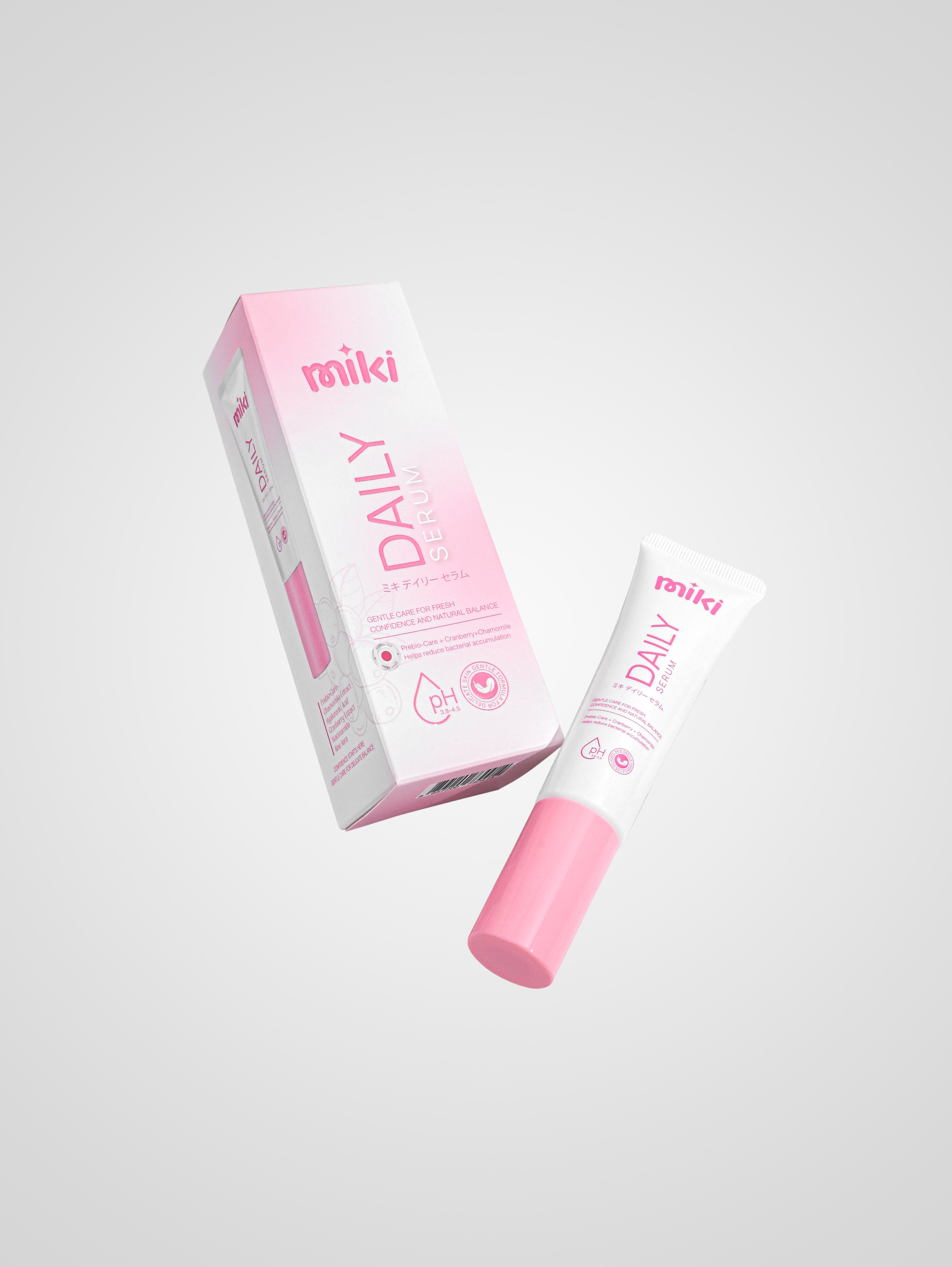 MIKI Daily Serum และกล่องผลิตภัณฑ์